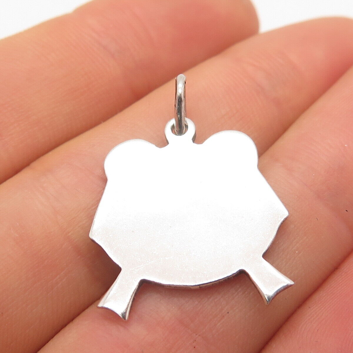 925 Sterling Silver Vintage Enamel Frog For Good Luck Pendant