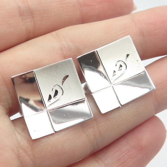 925 Sterling Silver Vintage Square Cufflinks