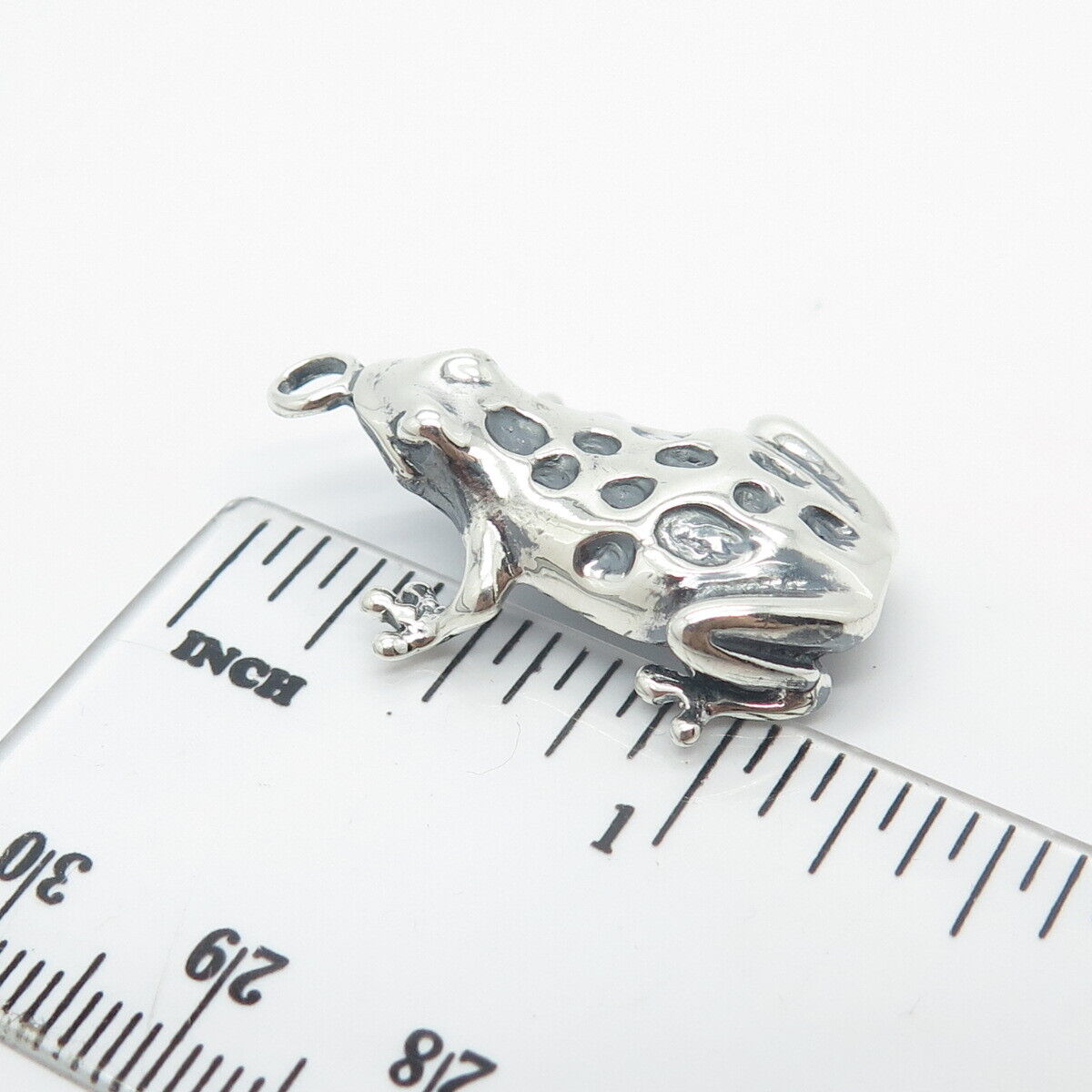 925 Sterling Silver Vintage Frog For Good Luck Pendant