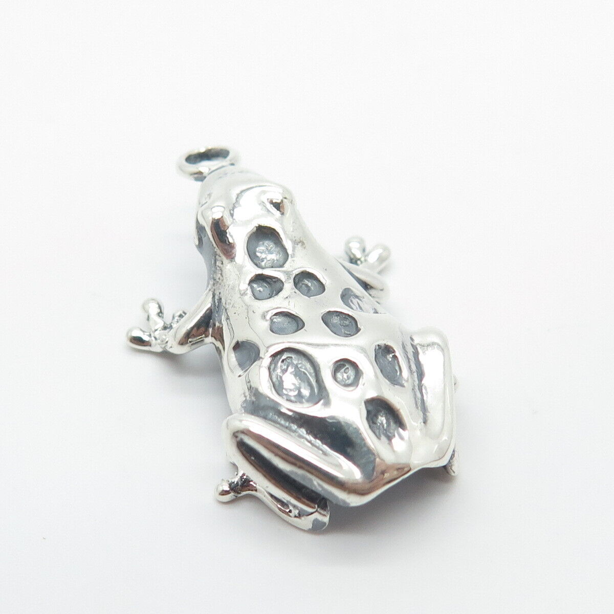 925 Sterling Silver Vintage Frog For Good Luck Pendant