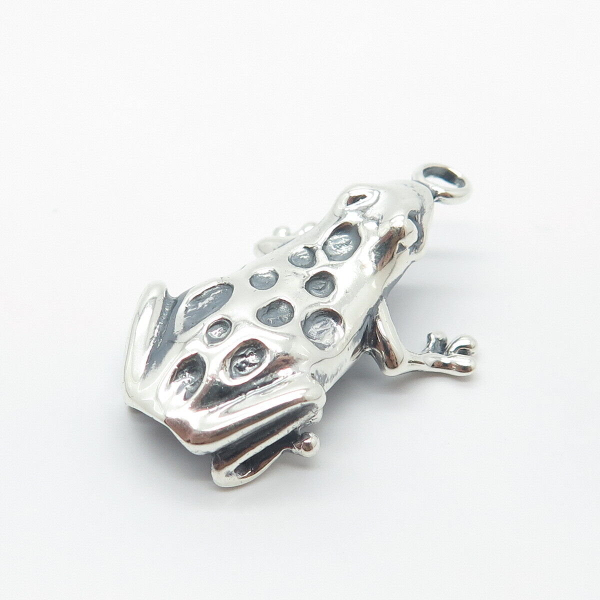 925 Sterling Silver Vintage Frog For Good Luck Pendant