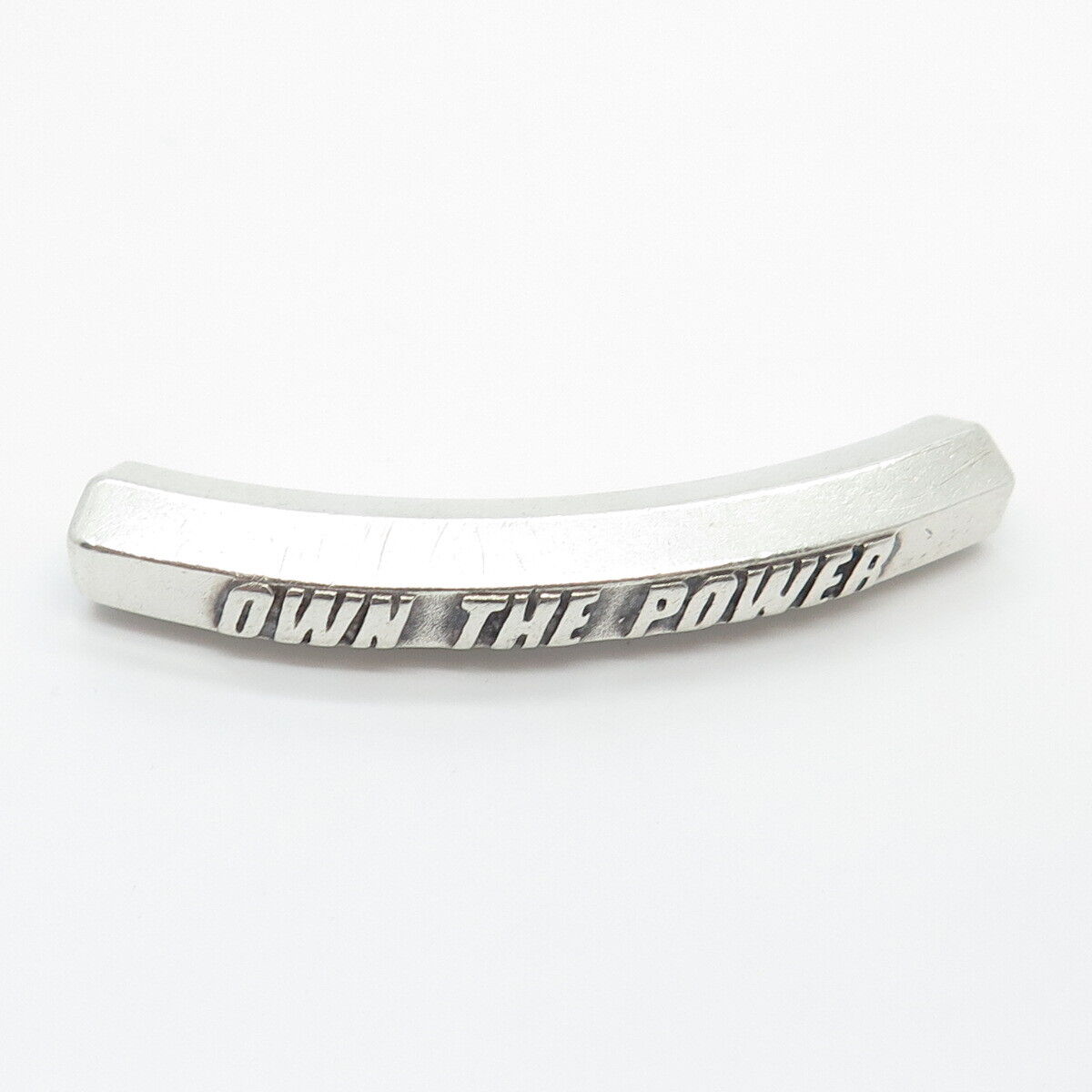 925 Sterling Silver Vintage OTPE 2001 "Own the Power" ID Bracelet Midle Part