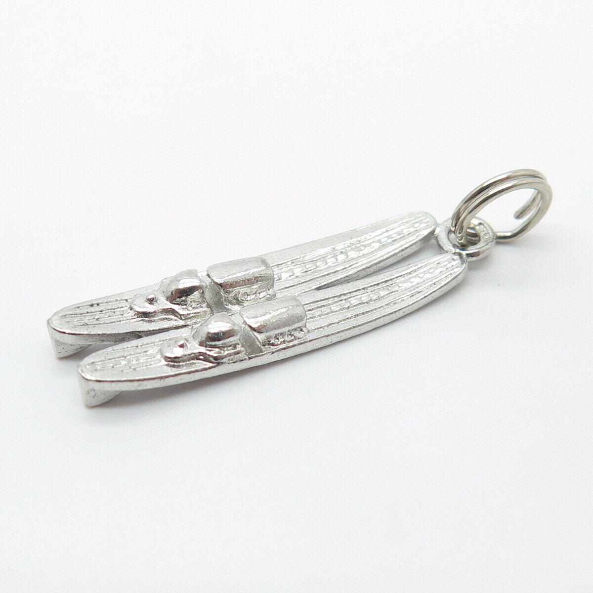 925 Sterling Silver Vintage Ski Pendant