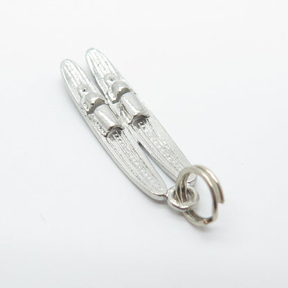 925 Sterling Silver Vintage Ski Pendant