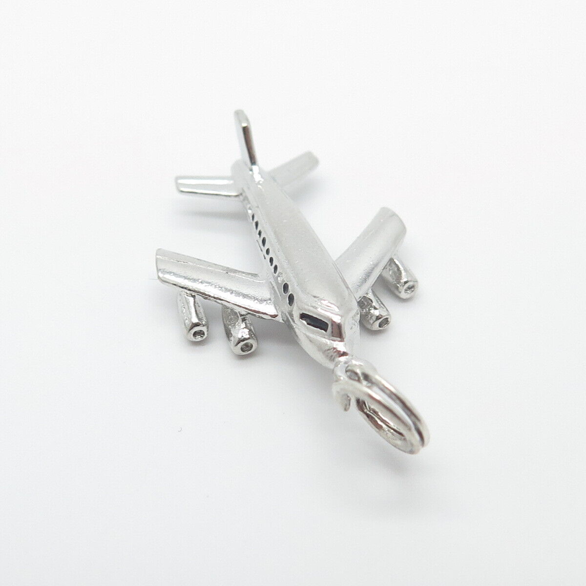 925 Sterling Silver Vintage Airplane Pendant