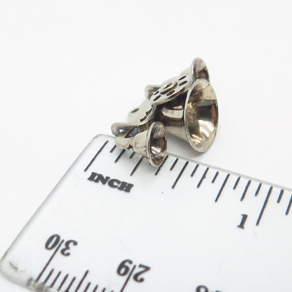 925 Sterling Silver Vintage P & B Old Telephone 3D Charm Pendant