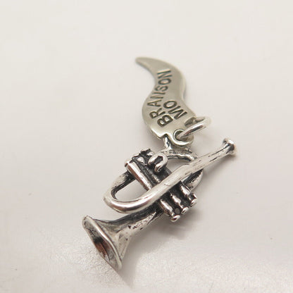 925 Sterling Silver Vintage Branson Mo Musical Trumpet Pendant