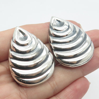 925 Sterling Silver Vintage Mexico Clip On Earrings