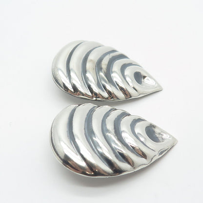 925 Sterling Silver Vintage Mexico Clip On Earrings