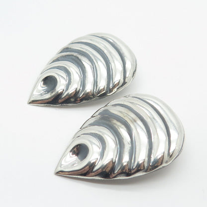 925 Sterling Silver Vintage Mexico Clip On Earrings