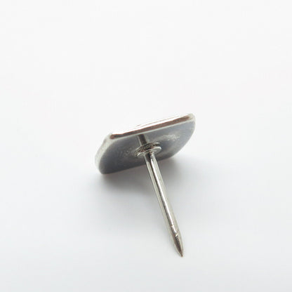 925 Sterling Silver / 14 K Gold Vintage Simmons Banded Minimalist Lapel Pin