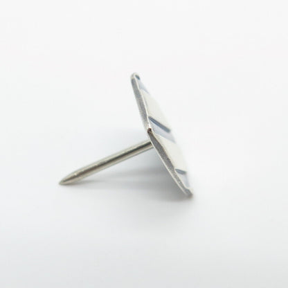 925 Sterling Silver / 14 K Gold Vintage Simmons Banded Minimalist Lapel Pin