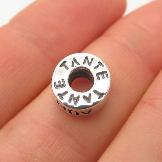 925 Sterling Silver Chamilia "Tante" “Aunt” Bead Charm