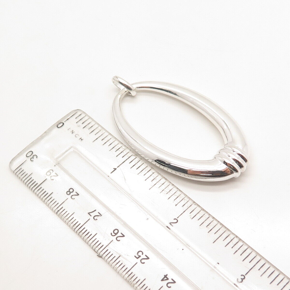 925 Sterling Silver Vintage Prime Art & Jewel Oval Pendant