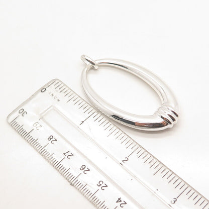 925 Sterling Silver Vintage Prime Art & Jewel Oval Pendant