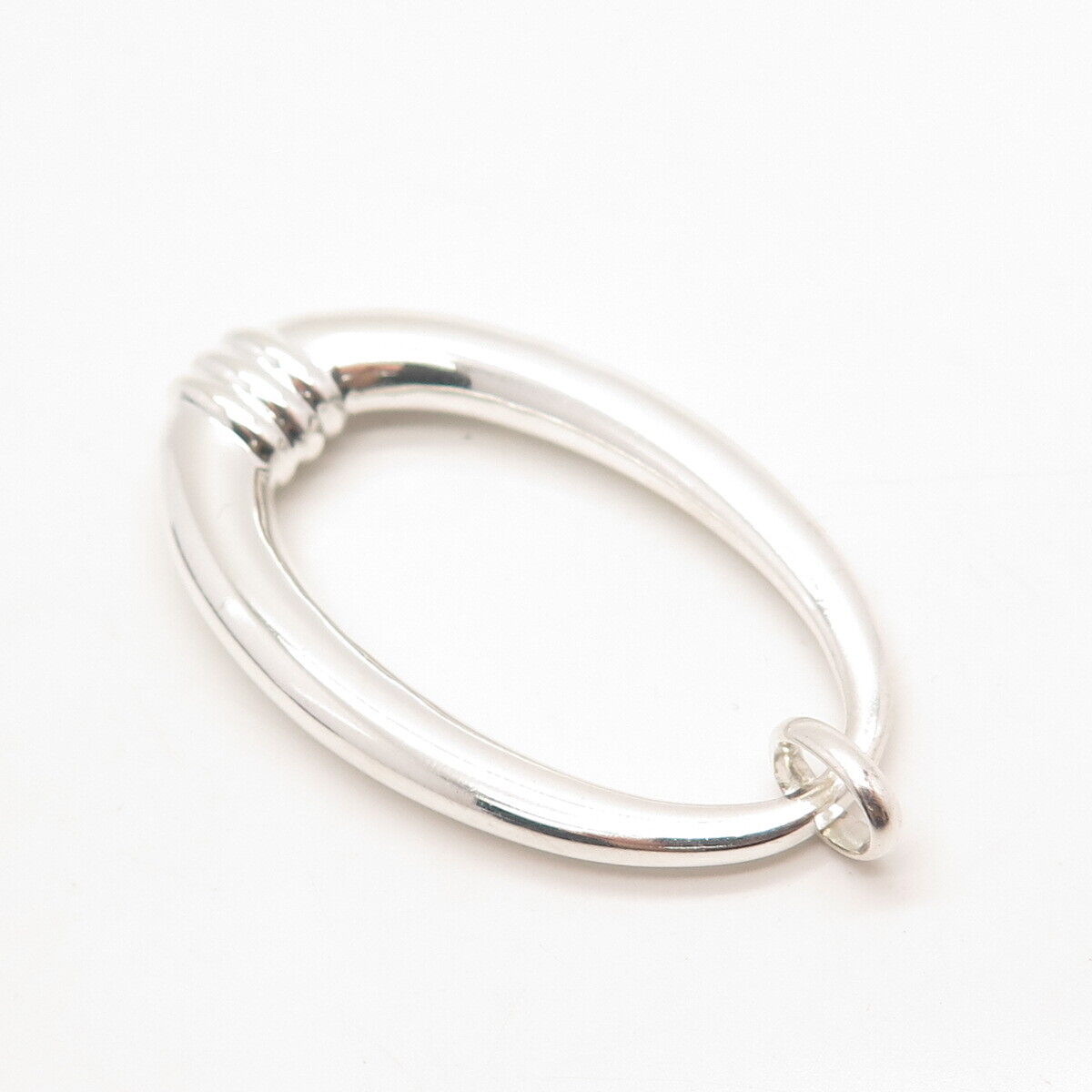 925 Sterling Silver Vintage Prime Art & Jewel Oval Pendant