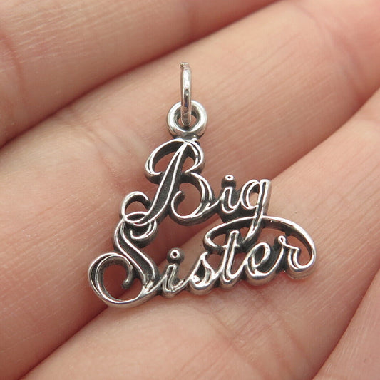 925 Sterling Silver Vintage Sunwest "Big Sister" Charm Pendant