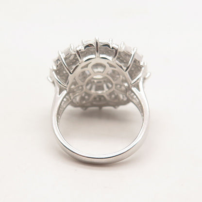 925 Sterling Silver Pave C Z Ring Size 7