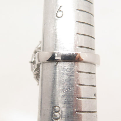 925 Sterling Silver Pave C Z Ring Size 7