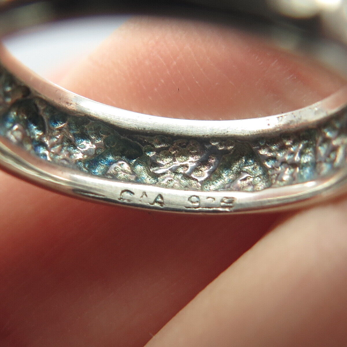 925 Sterling Silver Vintage Roman Numerals Band Ring Size 5