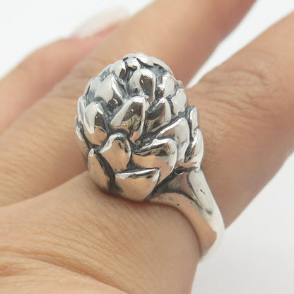 925 Sterling Silver Vintage Fir Cone Ring Size 7