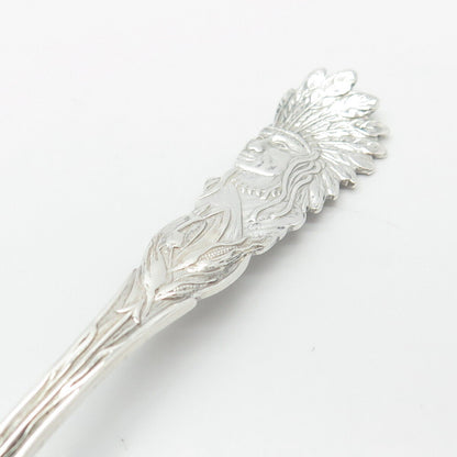 925 Sterling Silver Vintage Riverhead N.Y. Demitasse Tribal God Spoon