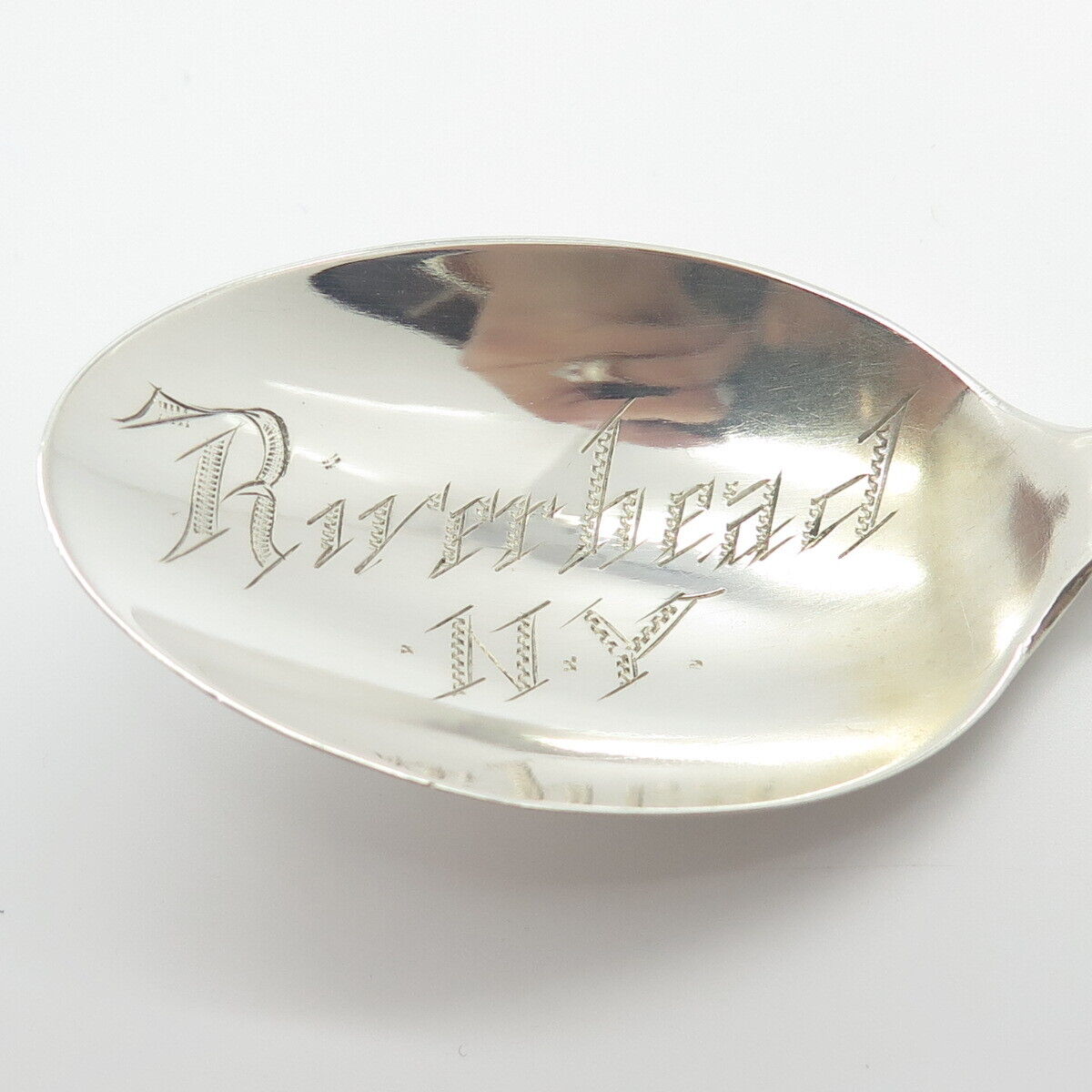 925 Sterling Silver Vintage Riverhead N.Y. Demitasse Tribal God Spoon