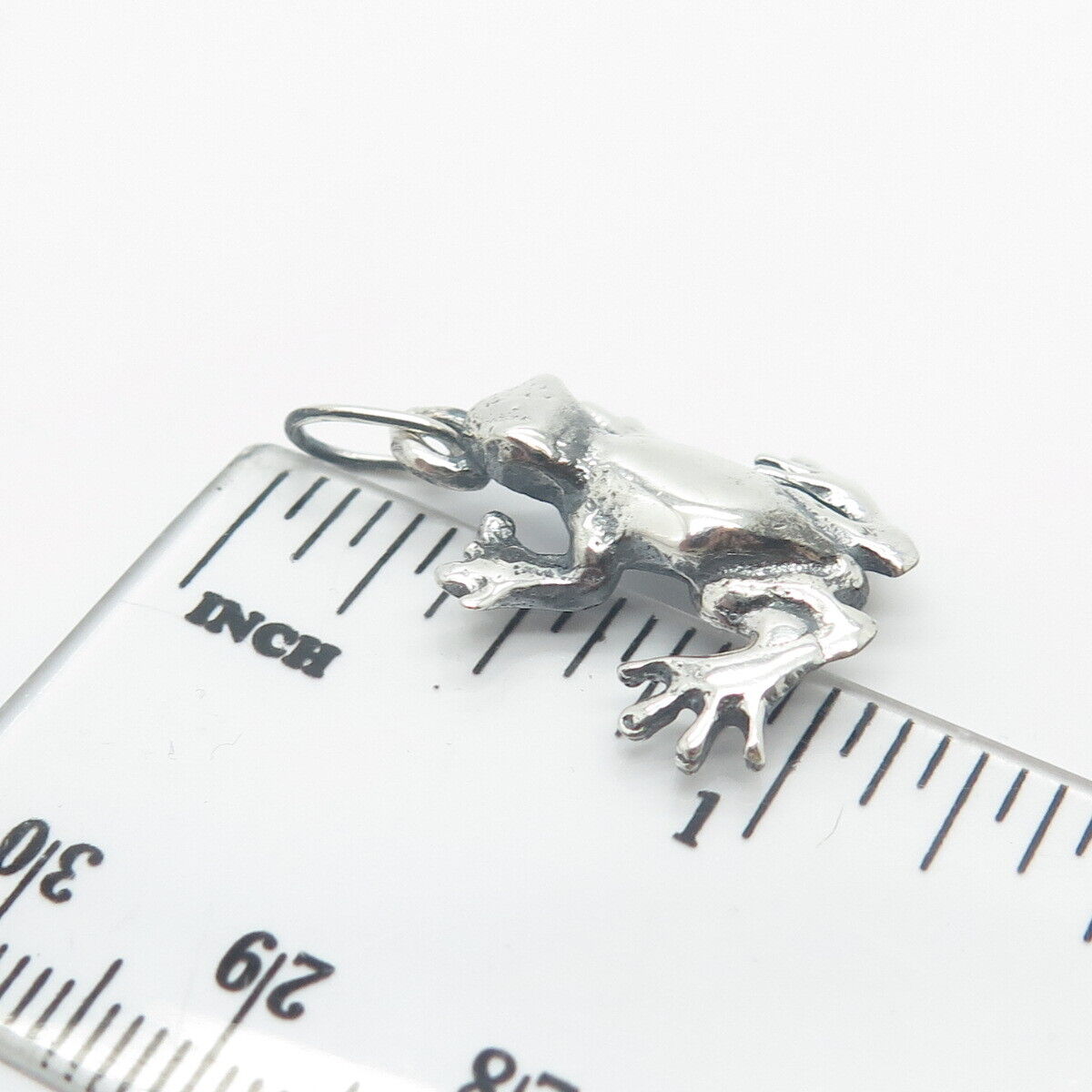 925 Sterling Silver Vintage Frog For Good Luck Charm Pendant