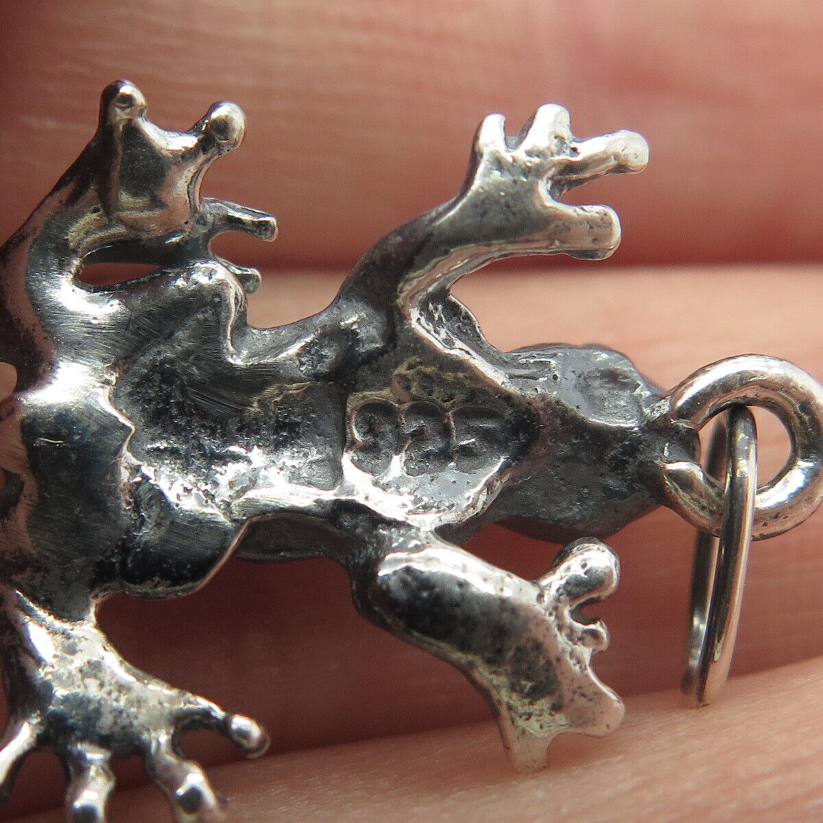 925 Sterling Silver Vintage Frog For Good Luck Charm Pendant