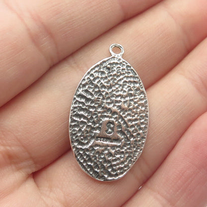 925 Sterling Silver Vintage Shube Virgin Mary Pendant