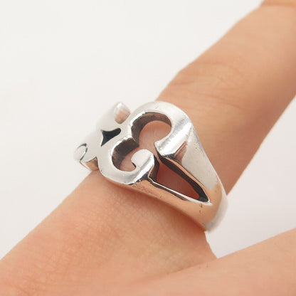 925 Sterling Silver Vintage Modernist Ring Size 5.75