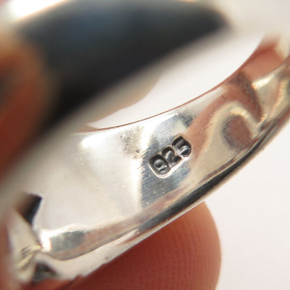 925 Sterling Silver Vintage Modernist Ring Size 5.75