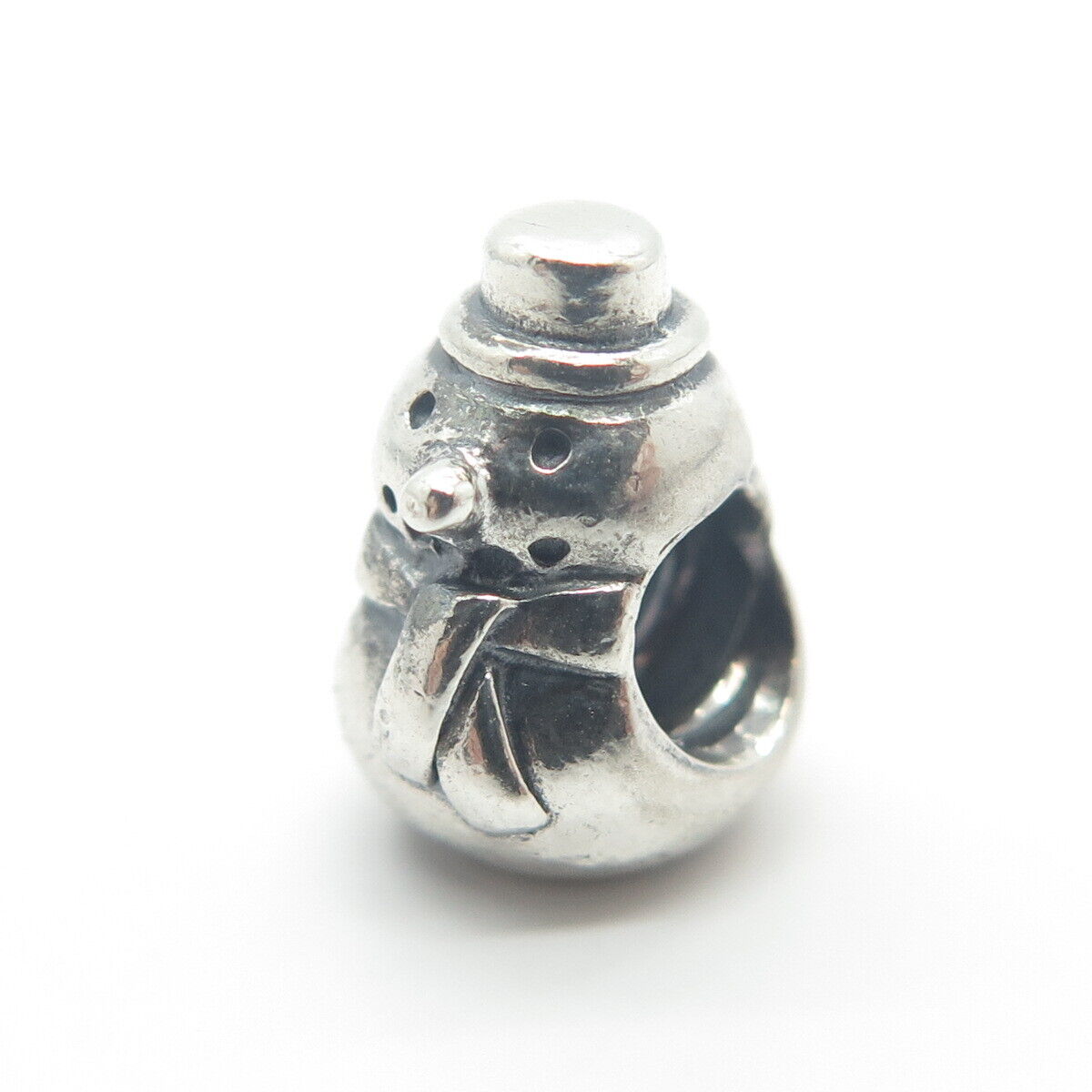 925 Sterling Silver Pandora Snowman Bead Charm