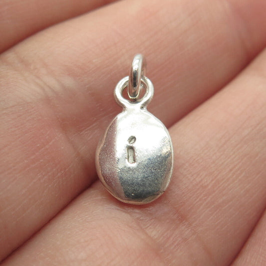 925 Sterling Silver Vintage "i" Seed Minimalist Pendant