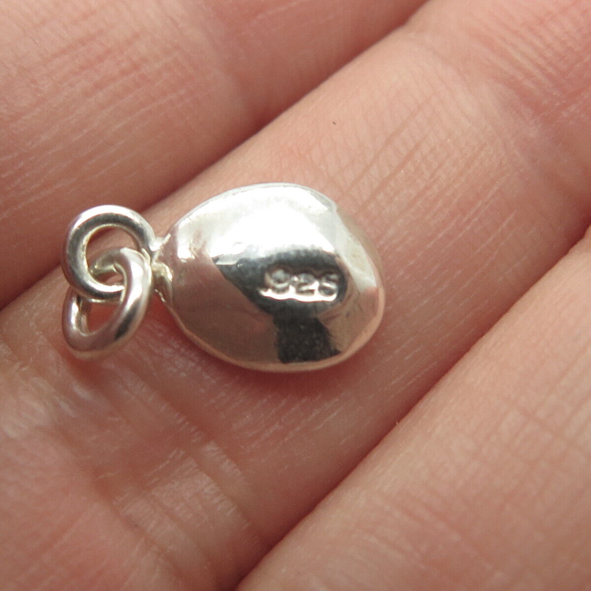 925 Sterling Silver Vintage "i" Seed Minimalist Pendant