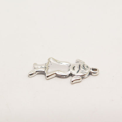 925 Sterling Silver Vintage Girl Charm Pendant