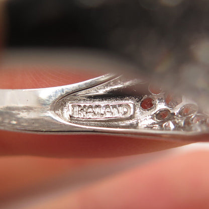 925 Sterling Silver Pave C Z Ring Size 8.25