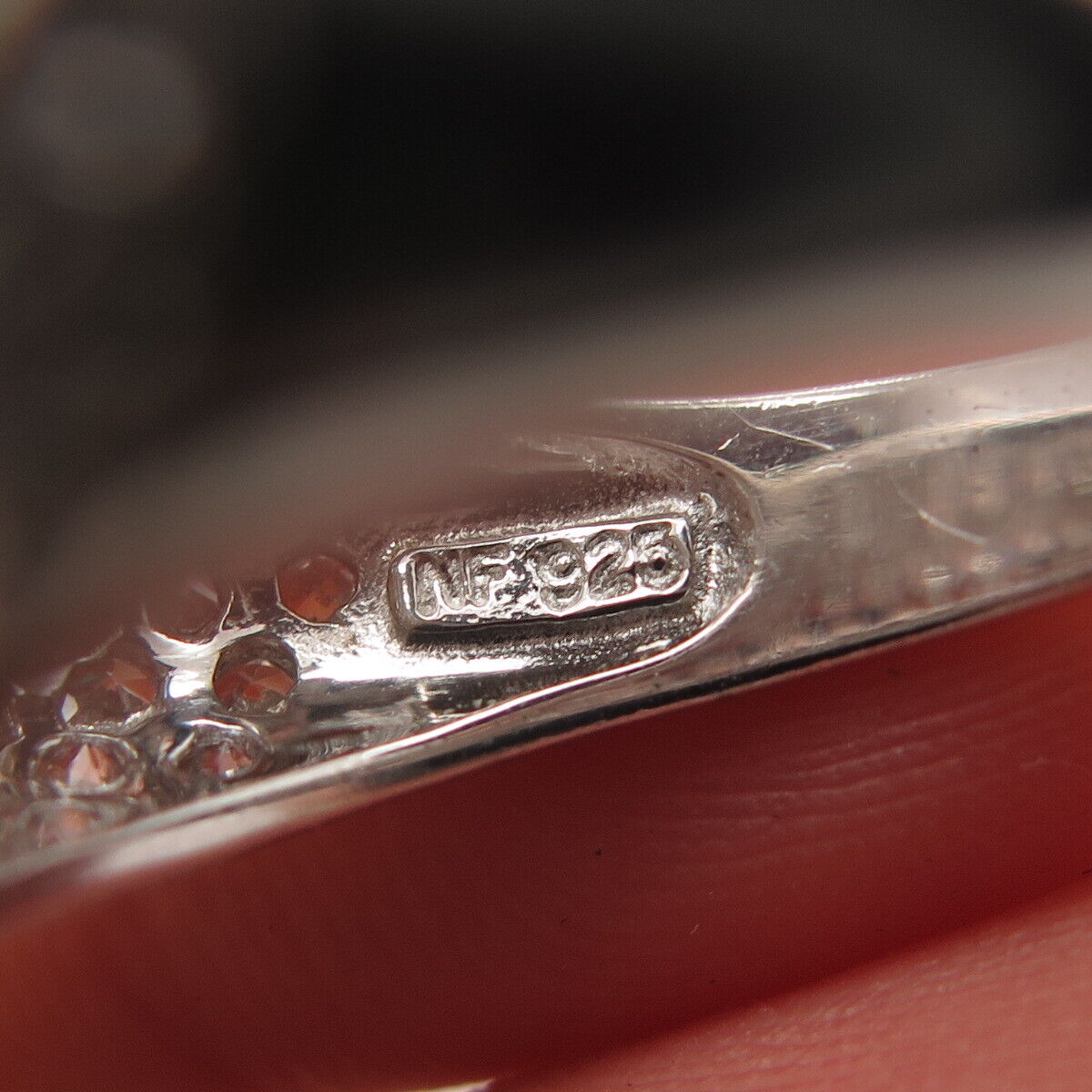 925 Sterling Silver Pave C Z Ring Size 8.25