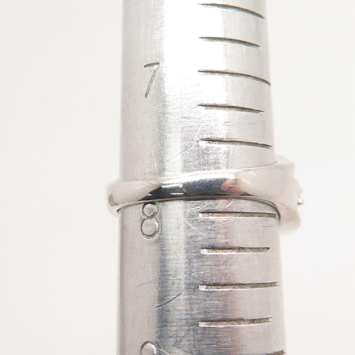 925 Sterling Silver MEDA C Z Wrapped Ring Size 7.75