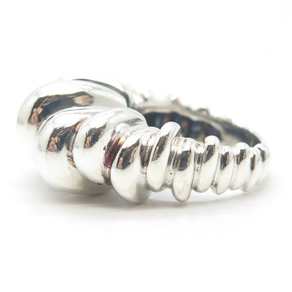 925 Sterling Silver Vintage Modernist Ring Size 5.5