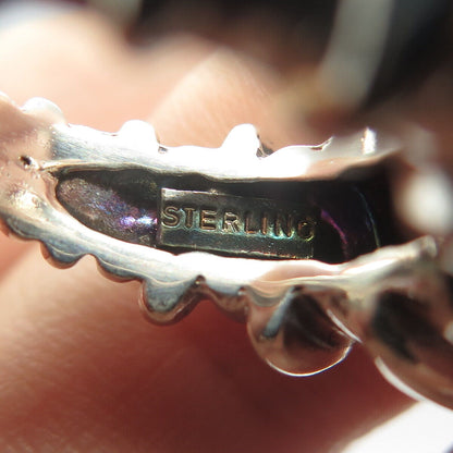 925 Sterling Silver Vintage Modernist Ring Size 5.5