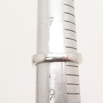 925 Sterling Silver PJC White & Blue C Z Ring Size 8