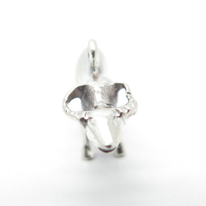 925 Sterling Silver Vintage Bull Charm Pendant