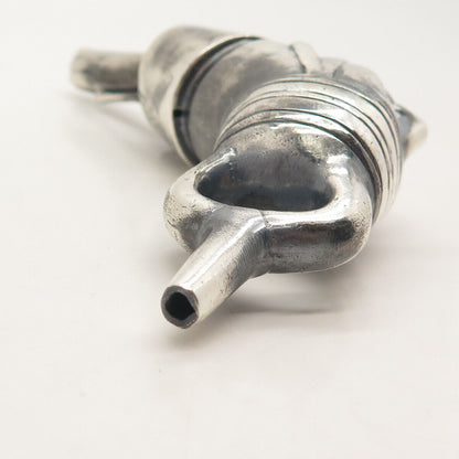 925 Sterling Silver Vintage Peru Tribal Face Wine Pourer