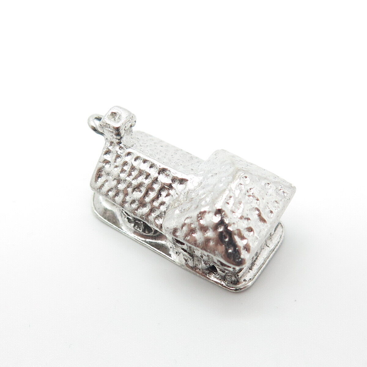 925 Sterling Silver Vintage Old House Charm Pendant