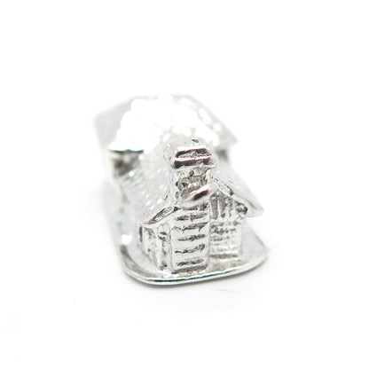 925 Sterling Silver Vintage Old House Charm Pendant