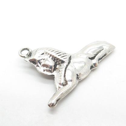 925 Sterling Silver Vintage Egyptian Sphinx 3D Pendant