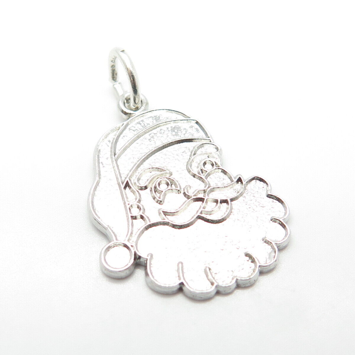 925 Sterling Silver Vintage Santa Claus Charm Pendant