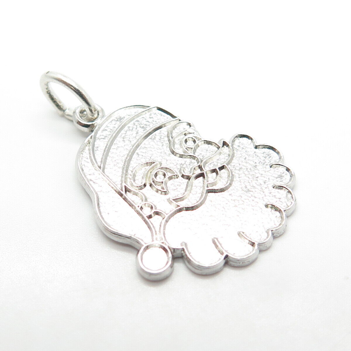 925 Sterling Silver Vintage Santa Claus Charm Pendant