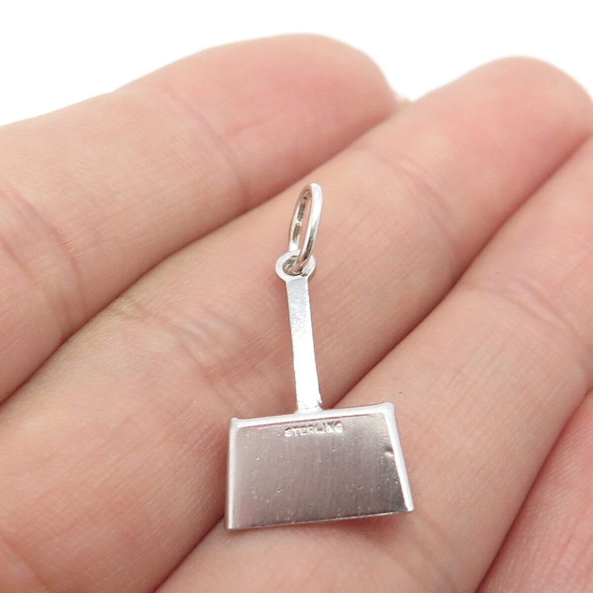 925 Sterling Silver Vintage Shovel / Scoop Charm Pendant